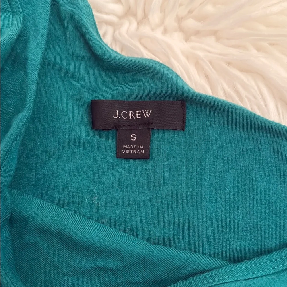 J. Crew Teal One Shoulder Stretch Modal Tank Top Size S